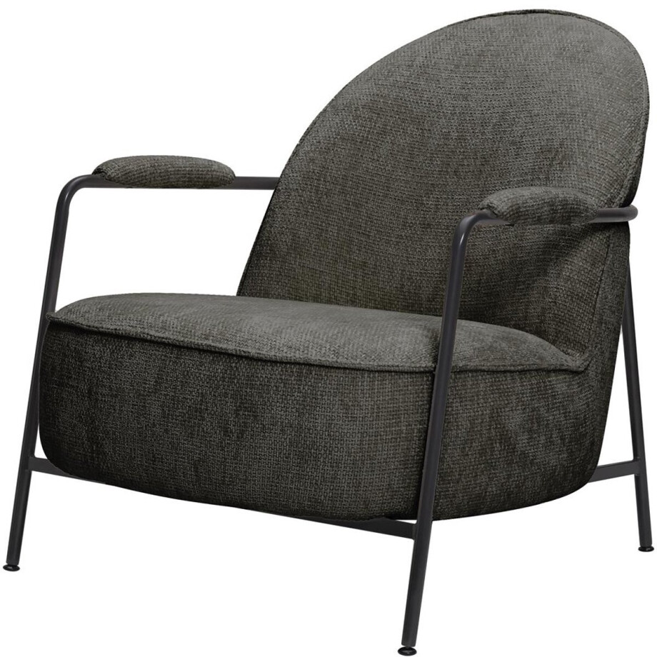 Tower Living Fauteuil Amelia - Donkergrijs Stof - Met Armleuning - 82x73x77cm Tower Living Fauteuil Amelia - Donkergrijs Stof - Met Armleuning - 82x73x77cm afbeelding 1