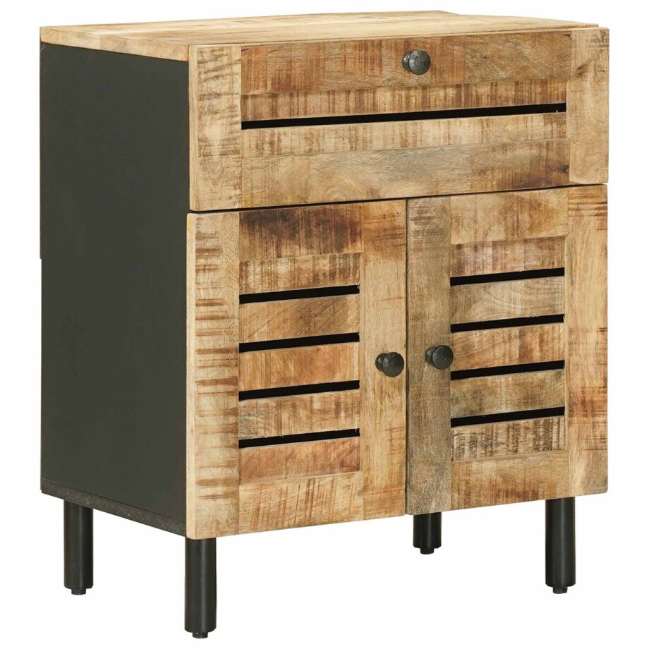 vidaXL - Nachtkastje - Naturel - 50 - x - 33 - x - 60 - cm - Massief - Mango - Hout afbeelding 1