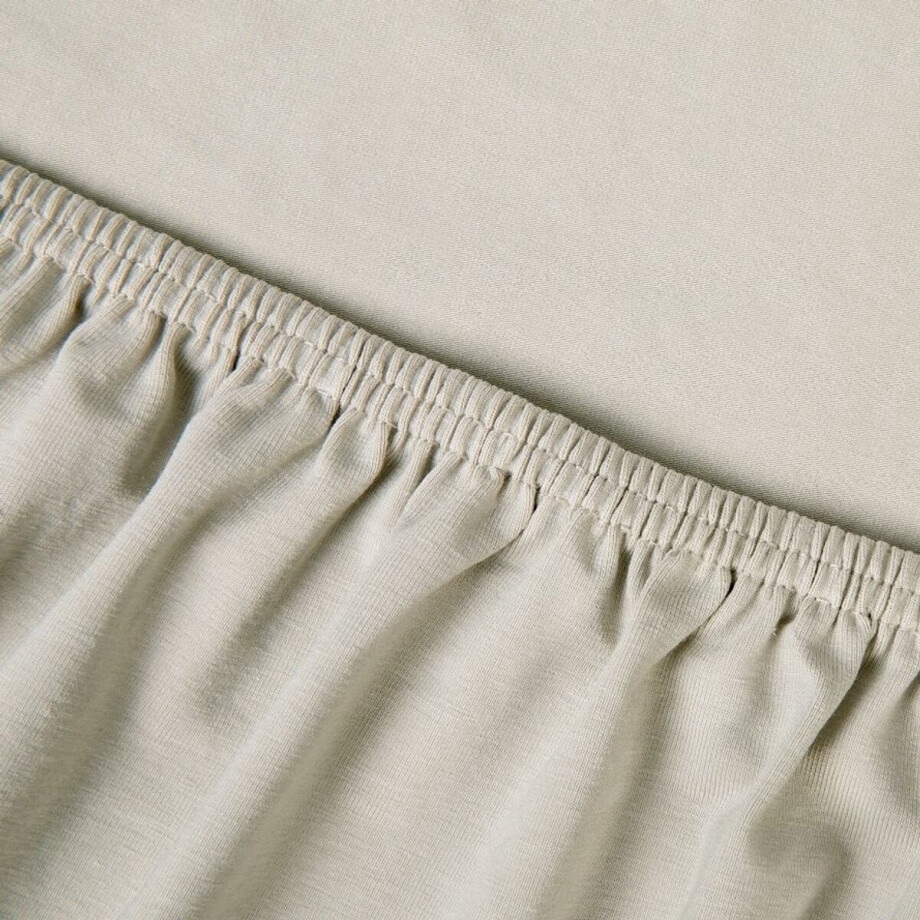 Kayori Saiko Topper Hoeslaken Premium Jersey - 80-100x200-220cm - Matrasdikte 12 cm - Biologisch Katoen - Zand Kayori Saiko Topper Hoeslaken Premium Jersey - 80-100x200-220cm - Matrasdikte 12 cm - Biologisch Katoen - Zand afbeelding 1