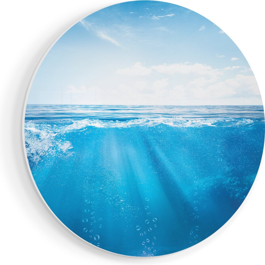 Artaza Forex Muurcirkel Helder Blauwe Zee Onder Water - 90x90 cm - Groot - Wandcirkel - Rond Schilderij - Muurdecoratie Cirkel Artaza Forex Muurcirkel Helder Blauwe Zee Onder Water - 90x90 cm - Groot - Wandcirkel - Rond Schilderij - Muurdecoratie Cirkel afbeelding 1