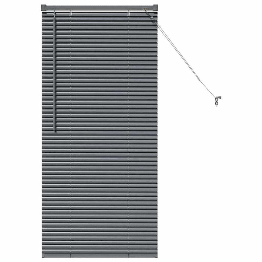 vidaXL - Venetiaanse - jaloezie - Donkergrijs - 130 - x - 60 - cm - 25 - mm - Aluminium afbeelding 1