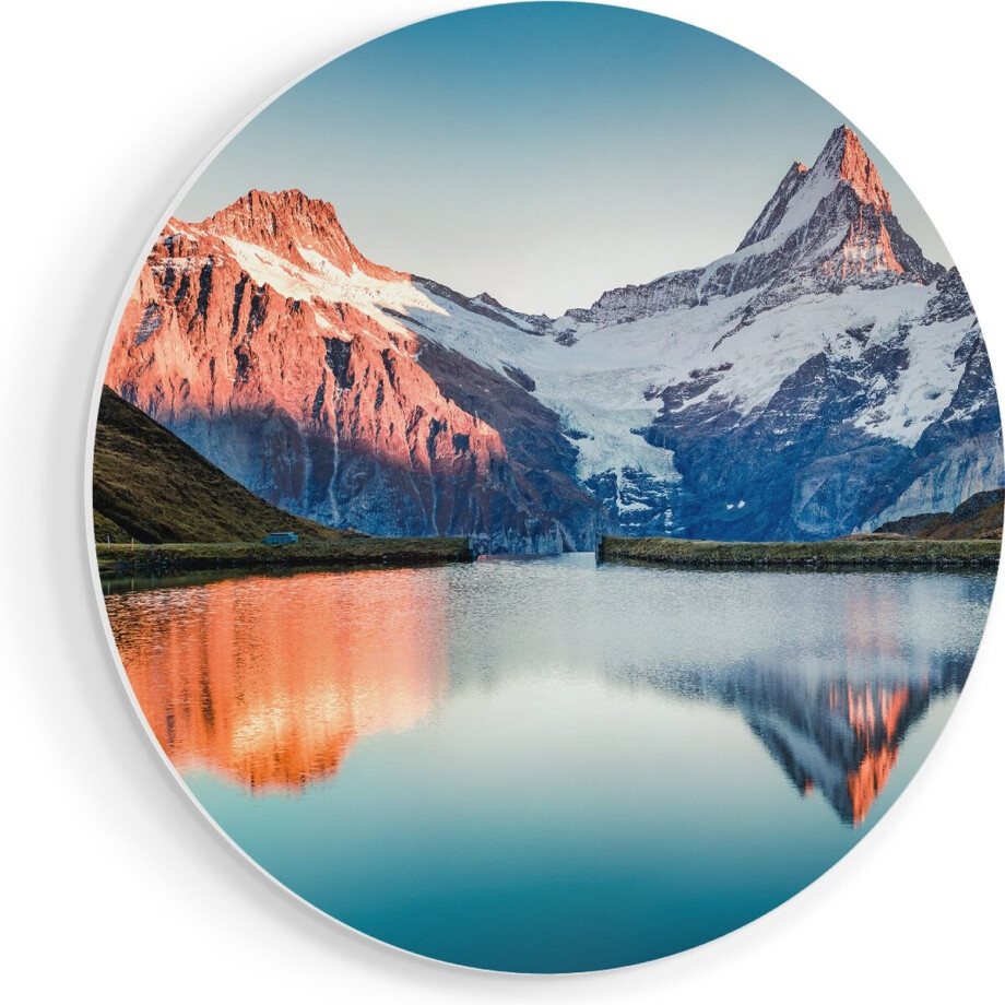 Artaza Forex Muurcirkel Bergen Landschap Bij Het Meer - 80x80 cm - Groot - Wandcirkel - Rond Schilderij - Wanddecoratie Cirkel Artaza Forex Muurcirkel Bergen Landschap Bij Het Meer - 80x80 cm - Groot - Wandcirkel - Rond Schilderij - Wanddecoratie Cirkel afbeelding 1