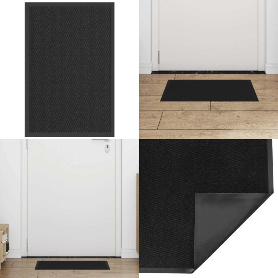 vidaXL Deurmat 40x60 cm zwart - Deurmat - Deurmatten - Mat - Voordeur Mat vidaXL Deurmat 40x60 cm zwart - Deurmat - Deurmatten - Mat - Voordeur Mat afbeelding 1