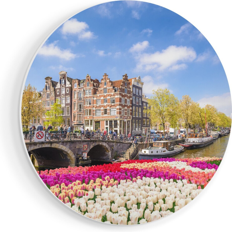 Artaza Forex Muurcirkel Amsterdamse Huisjes Aan De Grachten - 50x50 cm - Klein - Wandcirkel - Rond Schilderij - Muurdecoratie Cirkel Artaza Forex Muurcirkel Amsterdamse Huisjes Aan De Grachten - 50x50 cm - Klein - Wandcirkel - Rond Schilderij - Muurdecoratie Cirkel afbeelding 1
