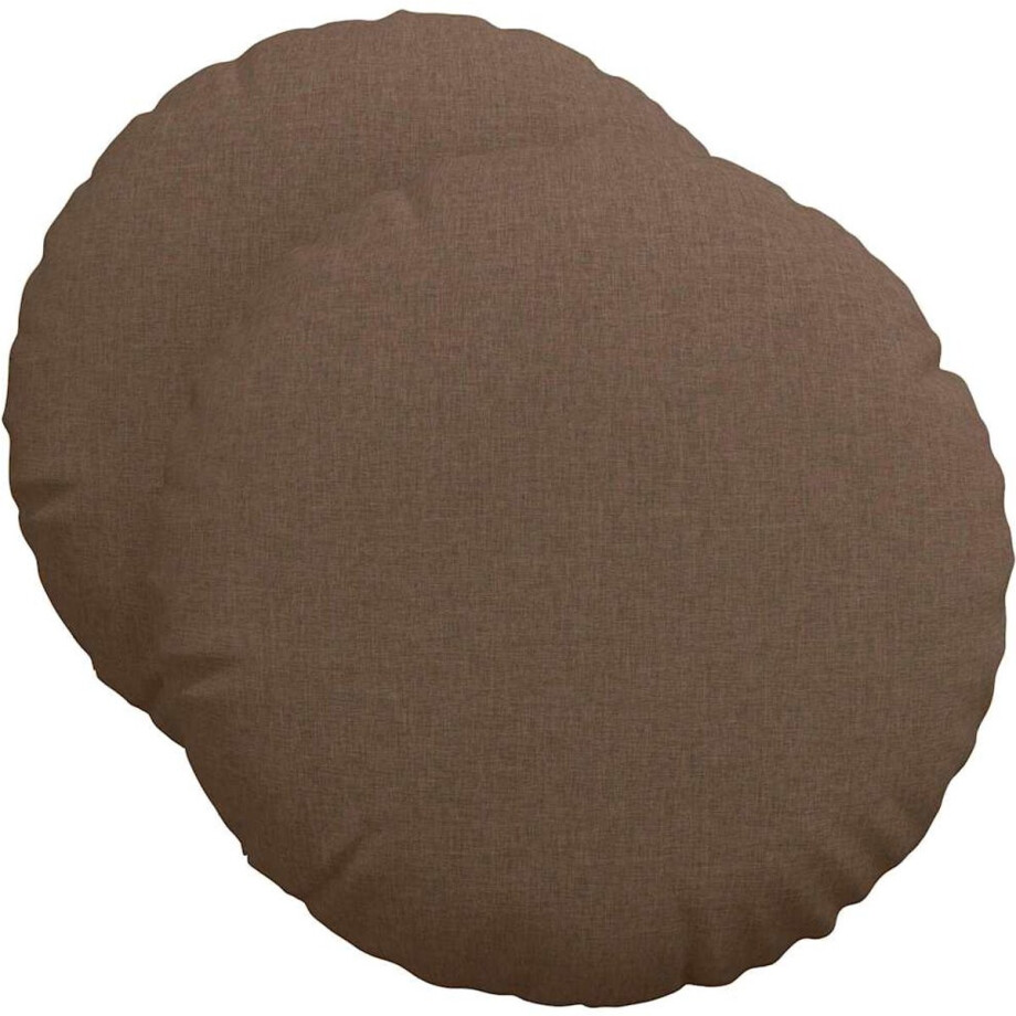 vidaXL - Zitkussens - 2 - st - Stof - Bruin - Ø50 - x - 19 - cm vidaXL - Zitkussens - 2 - st - Stof - Bruin - Ø50 - x - 19 - cm afbeelding