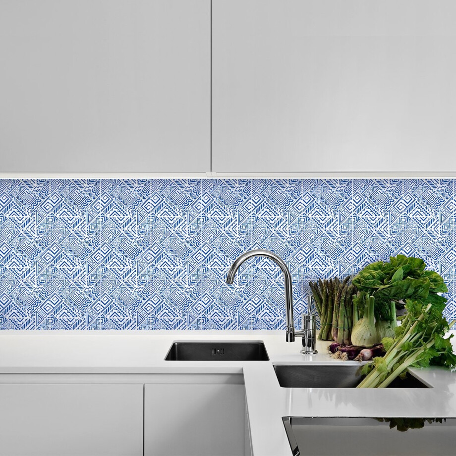 Zelfklevende tegelmuurstickers voor keuken en badkamer - 30 Boheemse Tallilah tegelstickers - 30 stickers 10x10cm afbeelding 1