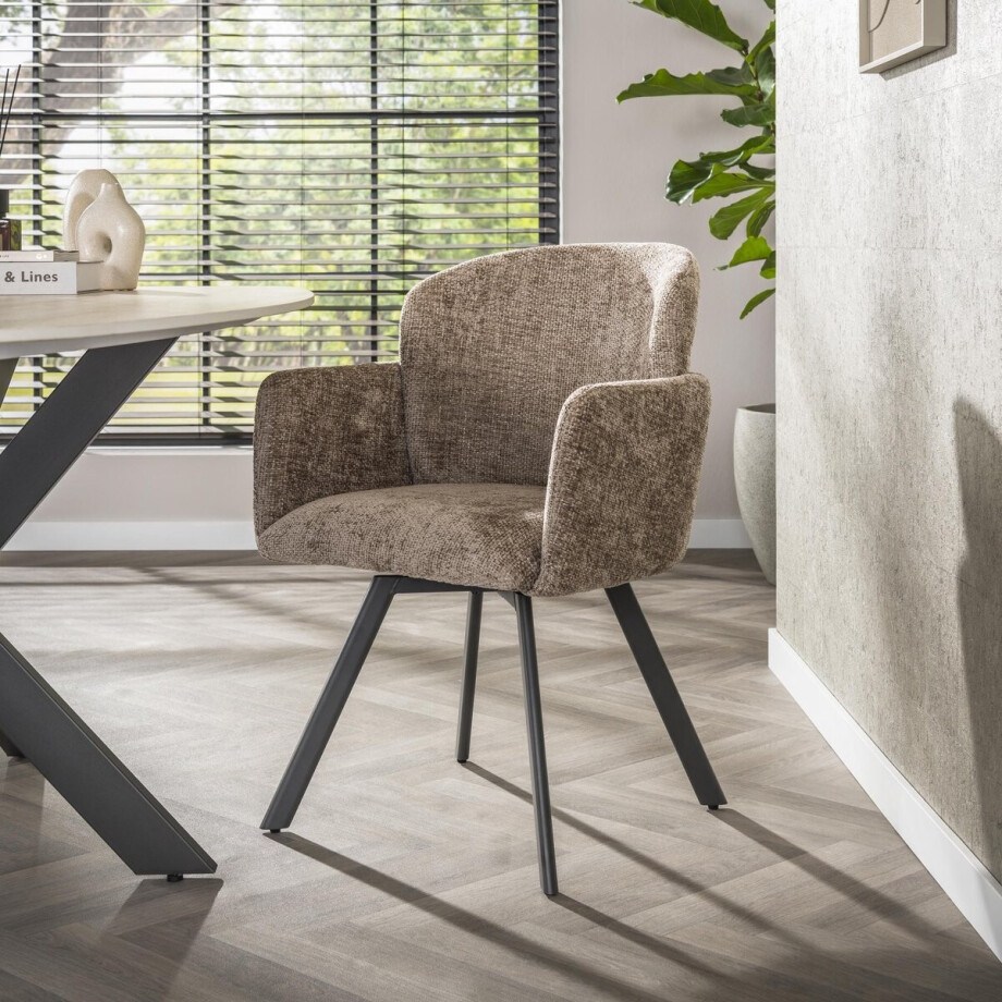 Hoyz Collection - Armstoel Embrace Draaibaar Verpakt Per 2 - Hoven Champagne Hoyz Collection - Armstoel Embrace Draaibaar Verpakt Per 2 - Hoven Champagne afbeelding 1