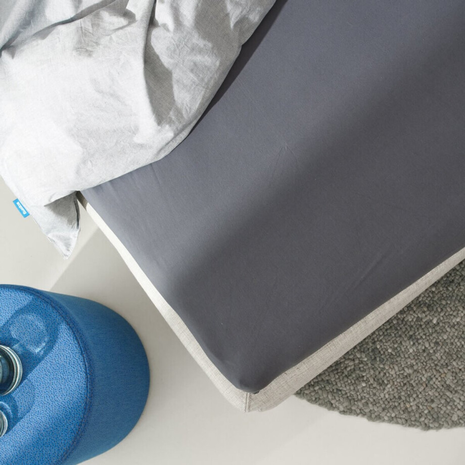 Auping Jersey 190 hoeslaken voor topper - 120 x 200/210/220 cm - Cool Grey - Biologisch katoen Auping Jersey 190 hoeslaken voor topper - 120 x 200/210/220 cm - Cool Grey - Biologisch katoen afbeelding 1