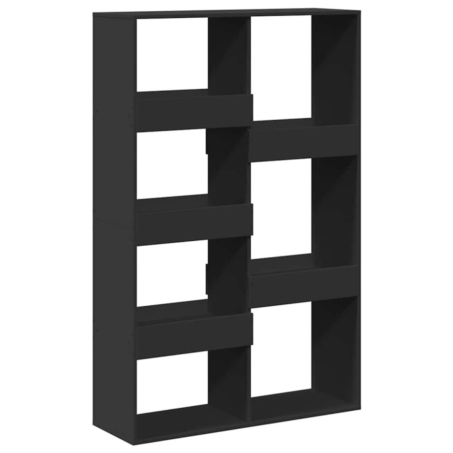 vidaXL - Boekenkast - 100x33x155,5 - cm - bewerkt - hout - zwart vidaXL - Boekenkast - 100x33x155,5 - cm - bewerkt - hout - zwart afbeelding 1