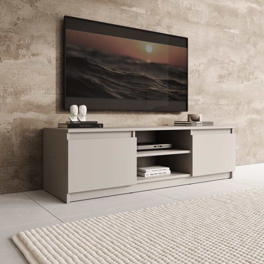Meubella - TV-Meubel Diaz - Beige - 120 cm afbeelding 1