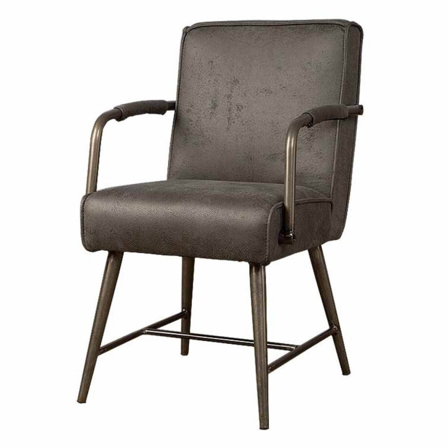 Tower Living Eetkamerstoel Belmonte - Grijs Stof - 62x62x86cm afbeelding 1