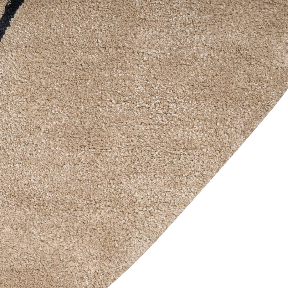 DIGRI - Vloerkleed - Beige - 200 cm - Viscose DIGRI - Vloerkleed - Beige - 200 cm - Viscose afbeelding 1
