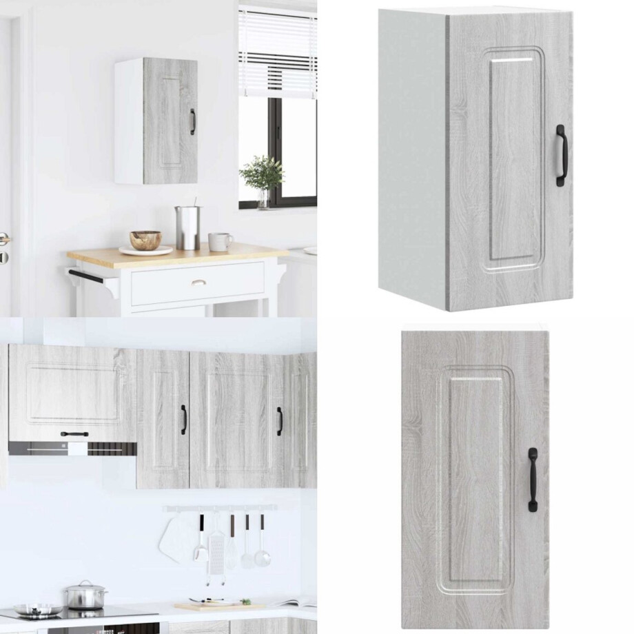 vidaXL Keukenwandkast Kalmar bewerkt hout grijs sonoma eiken - Keuken Wandkast - Keuken Wandkasten - Keuken Wandmeubel - Gemonteerde Wandkast vidaXL Keukenwandkast Kalmar bewerkt hout grijs sonoma eiken - Keuken Wandkast - Keuken Wandkasten - Keuken Wandmeubel - Gemonteerde Wandkast afbeelding 1