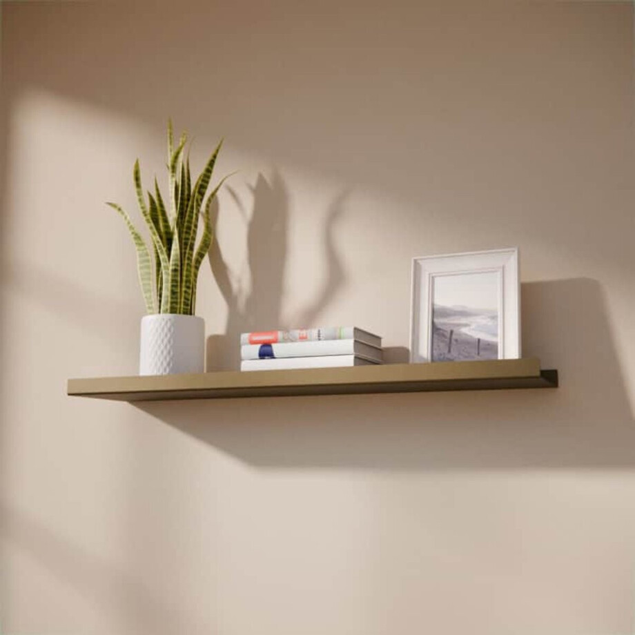 Metalen Wandplank Edge Bronze C33 80 cm - Kunst van Staal Metalen Wandplank Edge Bronze C33 80 cm - Kunst van Staal afbeelding 1