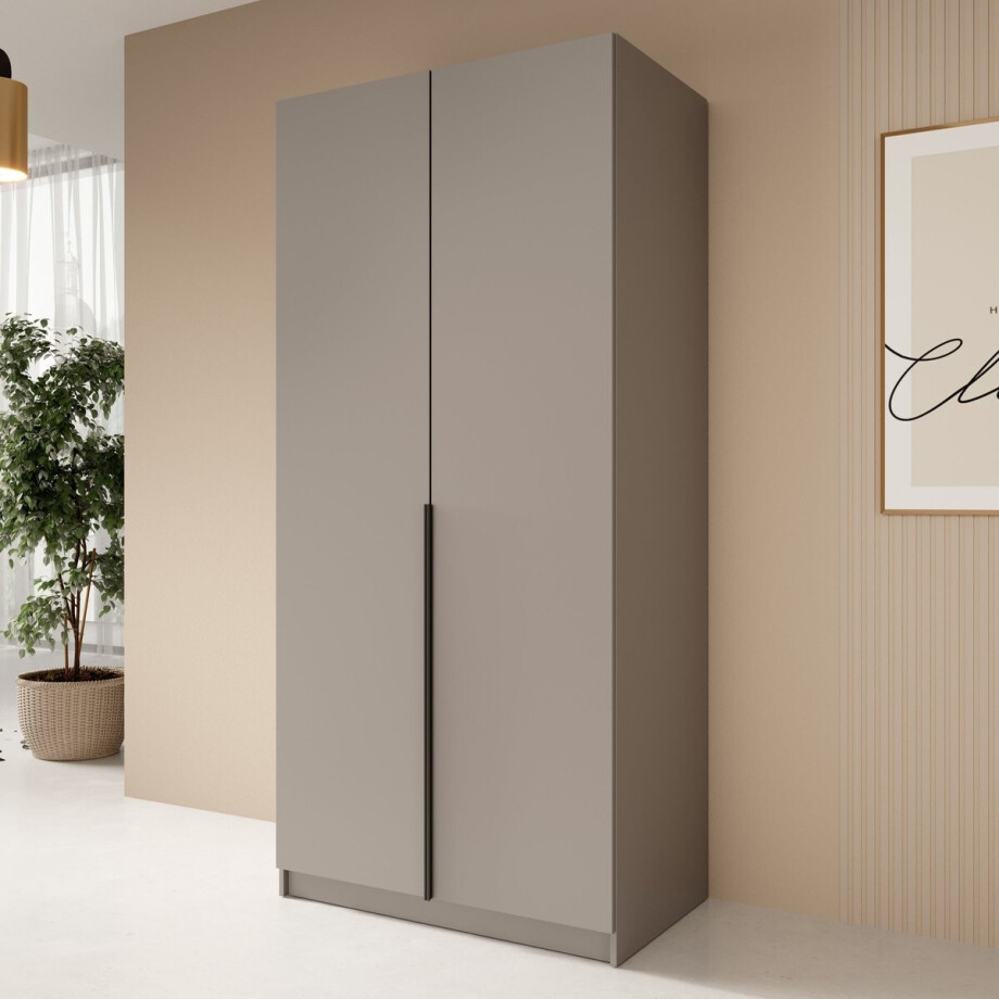 Meubella - Kledingkast Bruno - Beige - 100 cm afbeelding 1