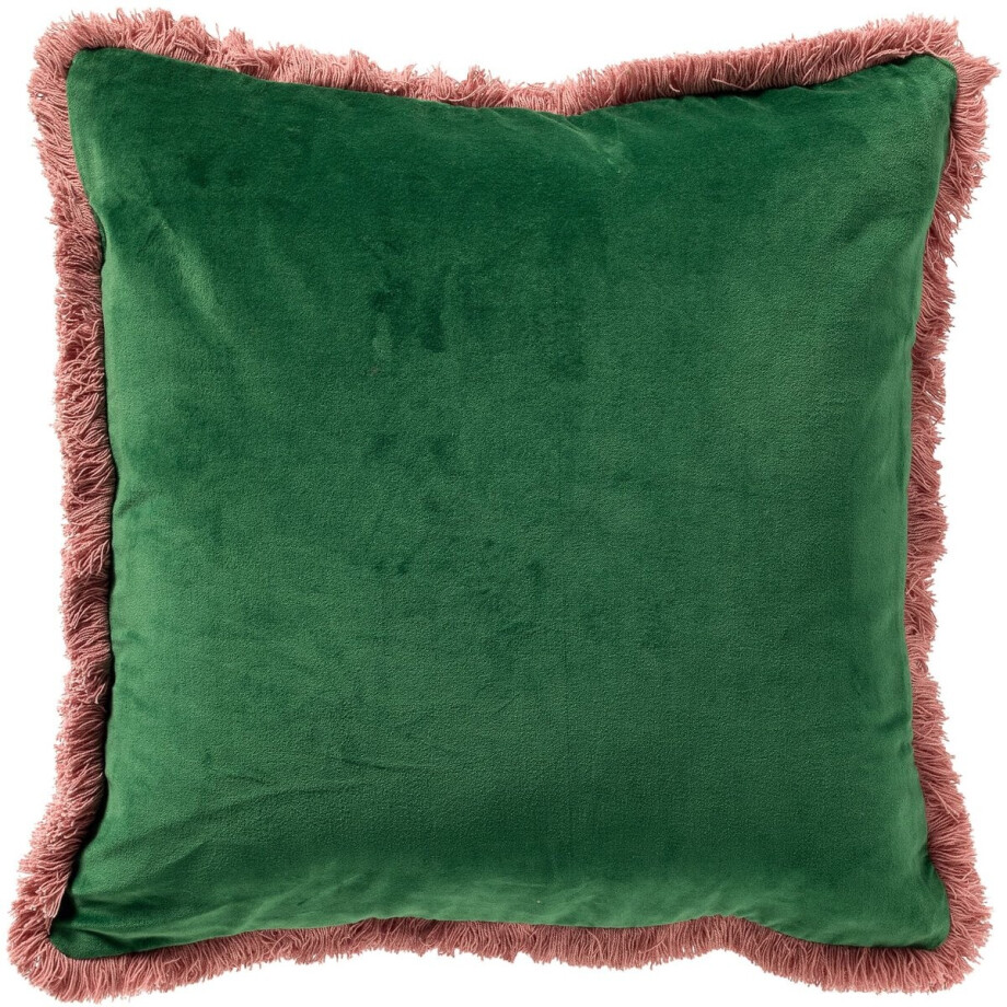 SEBASTIAAN | sierkussen 45x45 cm | Grass Green | groen en oranje | Hoii afbeelding 1