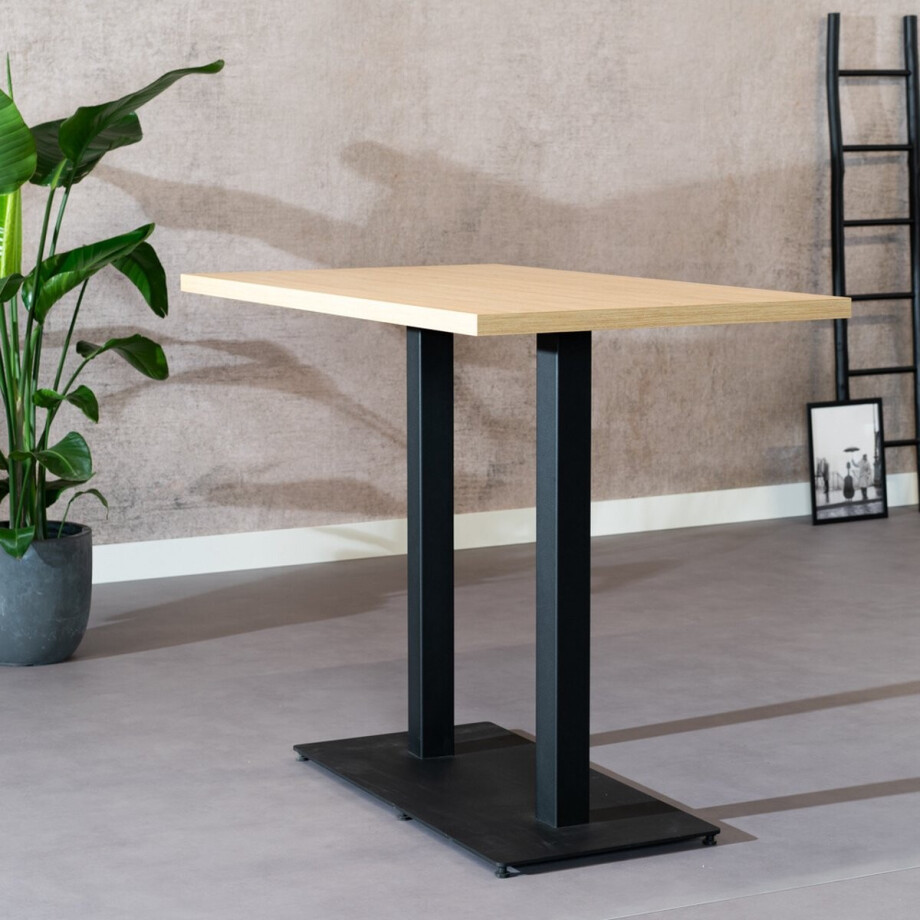 Bronx71® Bartafel Nils melamine eiken 140 x 80 x 109 cm afbeelding 1