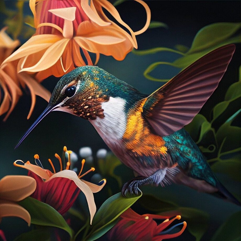 Hummingbird- Kristal Helder Galerie kwaliteit Plexiglas 5mm.- Blind Aluminium Ophang-frame- Fotokunst- luxe wanddecoratie- Akoestisch en UV Werend- inclusief verzending afbeelding 1