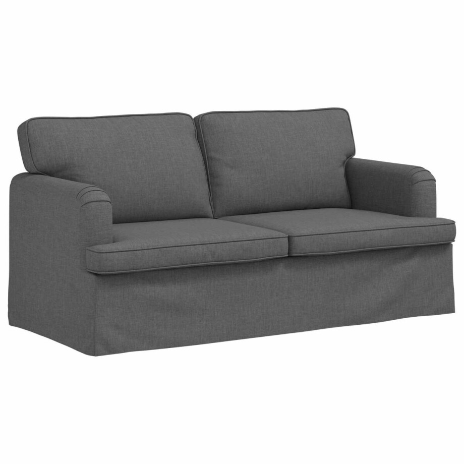vidaXL - Bank - Donkergrijs - 162 - x - 80 - x - 85 - cm - Stof vidaXL - Bank - Donkergrijs - 162 - x - 80 - x - 85 - cm - Stof afbeelding 1