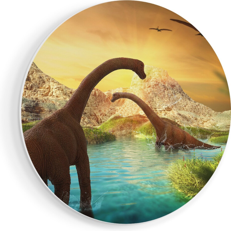 Artaza Forex Muurcirkel Dinosauriërs in het Water - Dino's - 90x90 cm - Groot - Wandcirkel - Rond Schilderij - Muurdecoratie Cirkel Artaza Forex Muurcirkel Dinosauriërs in het Water - Dino's - 90x90 cm - Groot - Wandcirkel - Rond Schilderij - Muurdecoratie Cirkel afbeelding 1