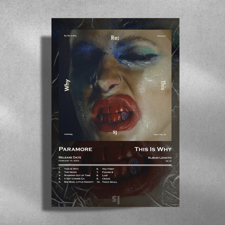 Paramore - This Is Why - Metalen poster 30x40cm black edititon Paramore - This Is Why - Metalen poster 30x40cm black edititon afbeelding 1