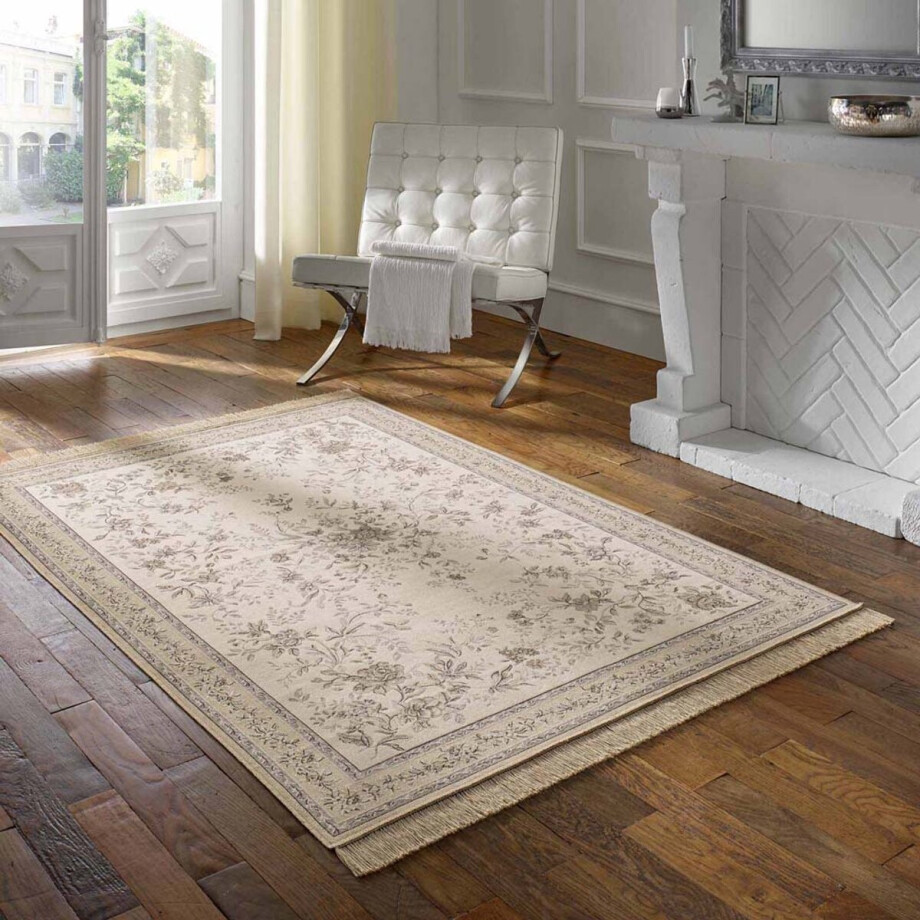 Oosters vloerkleed - Regal Flora beige 135x195 cm Oosters vloerkleed - Regal Flora beige 135x195 cm afbeelding 1