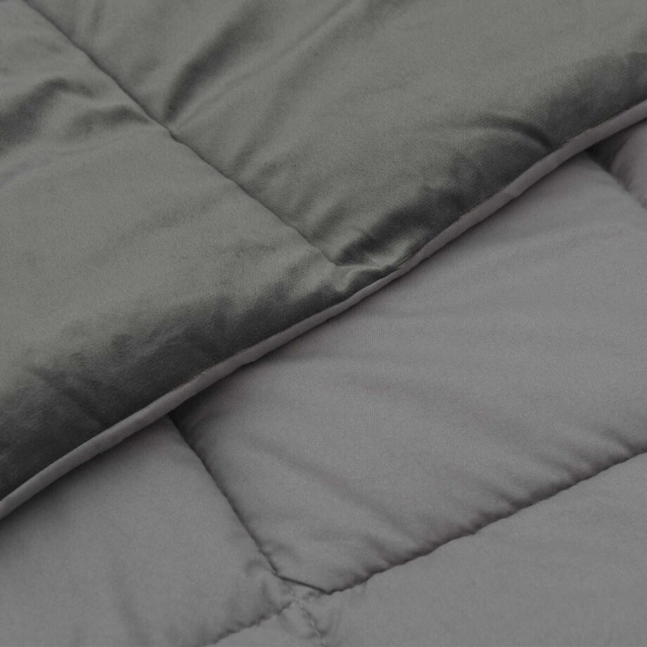 vidaXL - Zomer - Deken - Gekwilt - Lichtgrijs - 135 - x - 200 - cm - Microvezel afbeelding 1