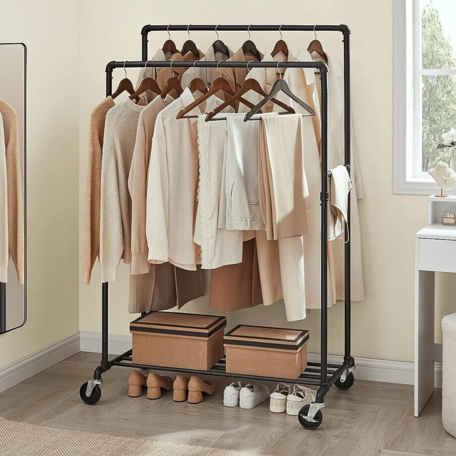 MIRA Home - Kledingrek - Opbergrek - Kapstok - Kledingstang - Garderoberek - 59x100x162 afbeelding 1