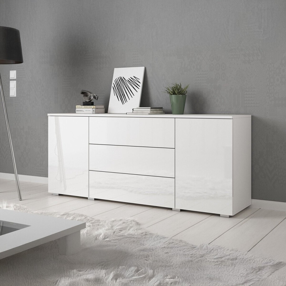 Meubella - Dressoir Pure - Wit - 150 cm afbeelding 1