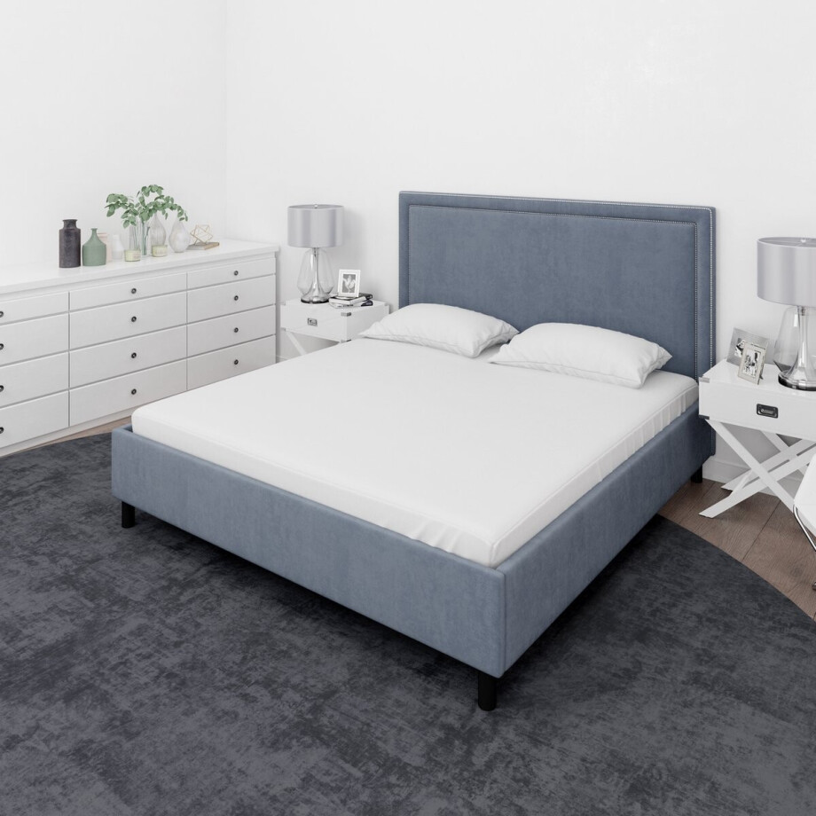 Saphira - Hoeslaken - Strijkvrij Elastiek - 100% Zachte Brushed Katoen - 200 x 200/220 + 35 - Wit afbeelding 1