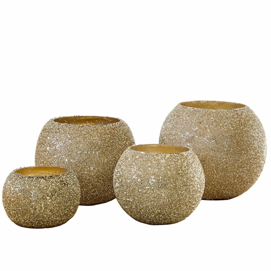 LOBERON Windlicht set van 4 Tareena zilverkleurig/goudkleurig LOBERON Windlicht set van 4 Tareena zilverkleurig/goudkleurig afbeelding 1