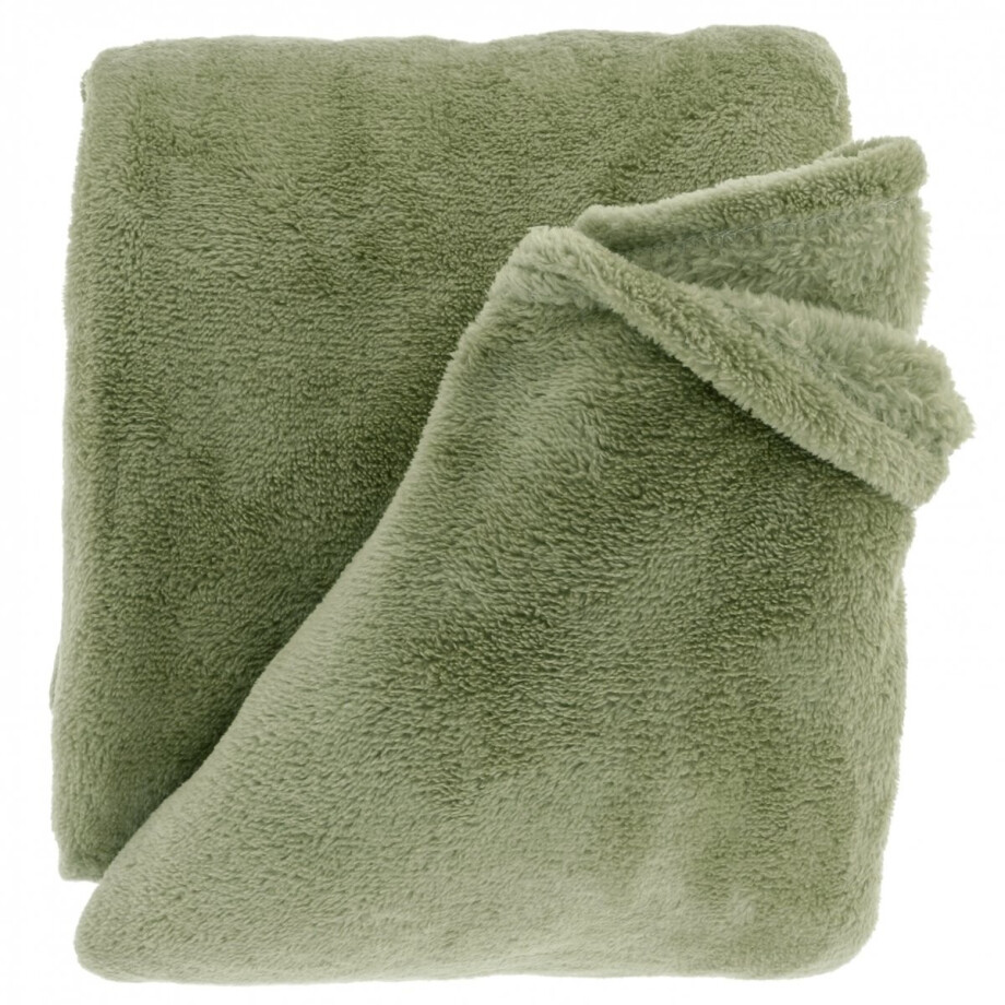 Unique Living Plaid Justin - Polyester - Groen - 200 x x 150 cm (BxHxD) Unique Living Plaid Justin - Polyester - Groen - 200 x x 150 cm (BxHxD) afbeelding 1