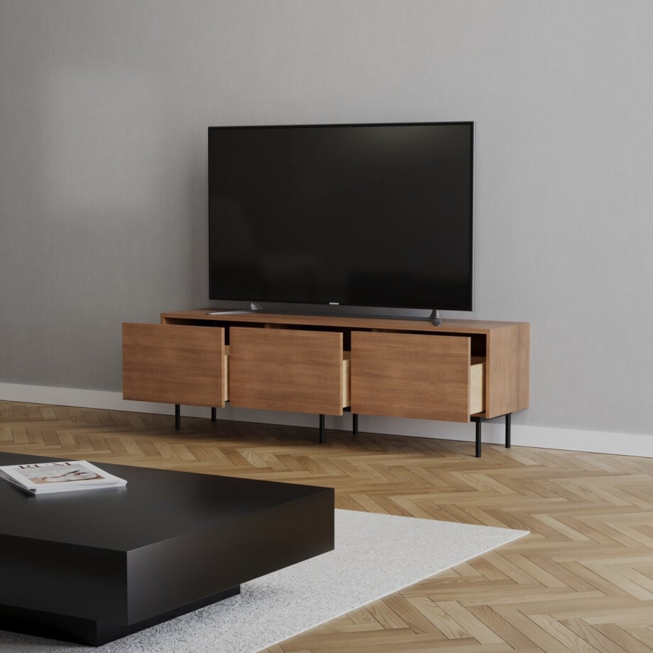 Bronx71® Tv-meubel Thomas rustiek eiken 150 cm Bronx71® Tv-meubel Thomas rustiek eiken 150 cm afbeelding 1