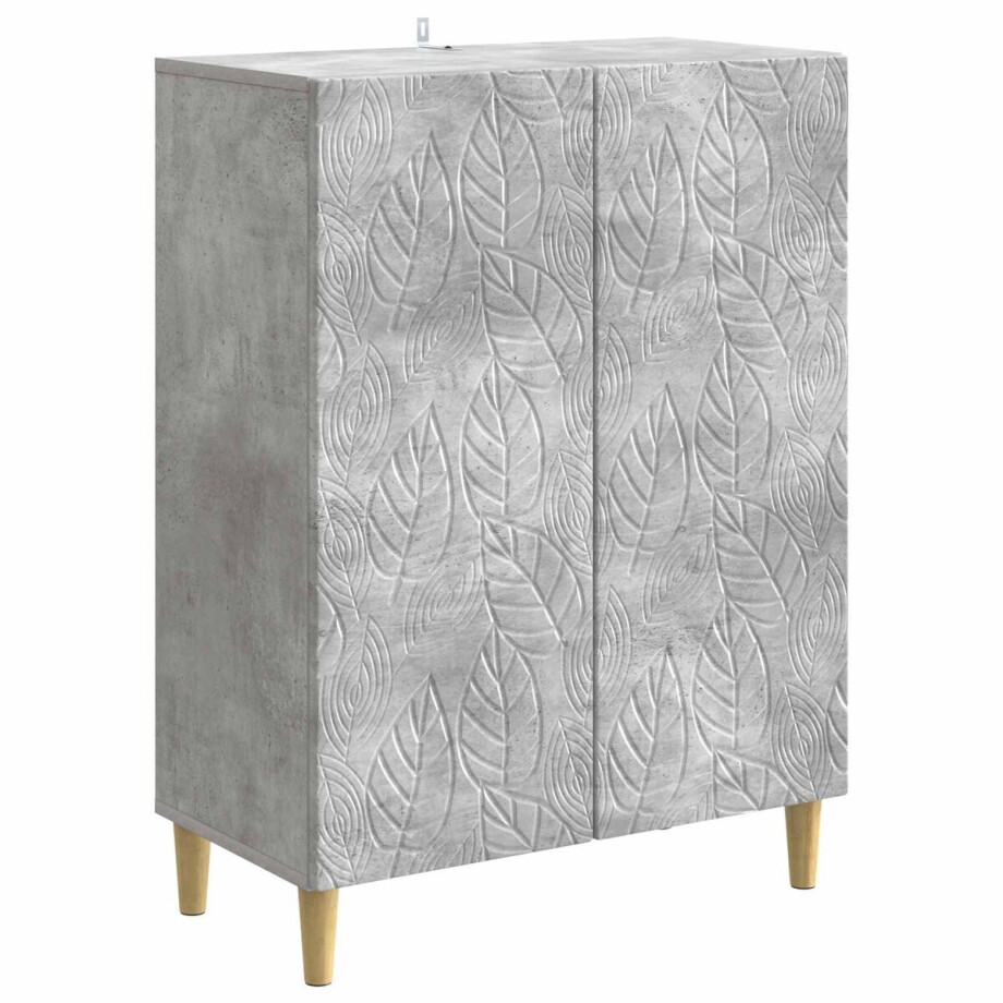 vidaXL - Dressoir - Betongrijs - 66 - x - 34,5 - x - 90 - cm - Bewerkt - hout afbeelding 1