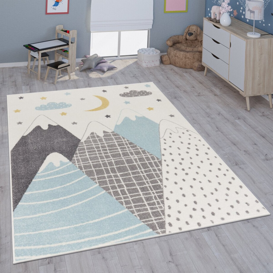 Paco Home Vloerkleed voor de kinderkamer Vloerkleed Kinderkamer Meisjes Jongens Verschillende Motieven En Formaten 133 cm Quadrat afbeelding 1