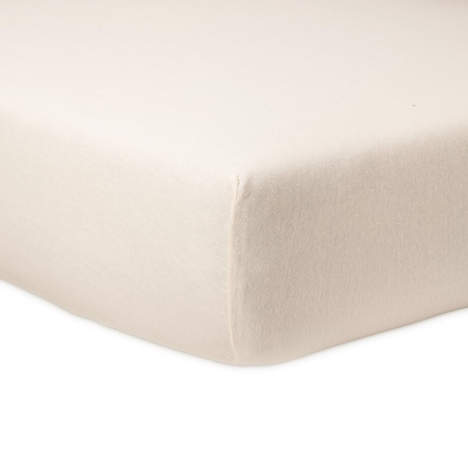 Vitality Pur Luxe Jersey Tweepersoons Hoeslaken Off White – Extra Zacht & Ademend – Stretch Hoeslaken voor Boxspring en Matras tot 30 cm – 180x200cm afbeelding 1