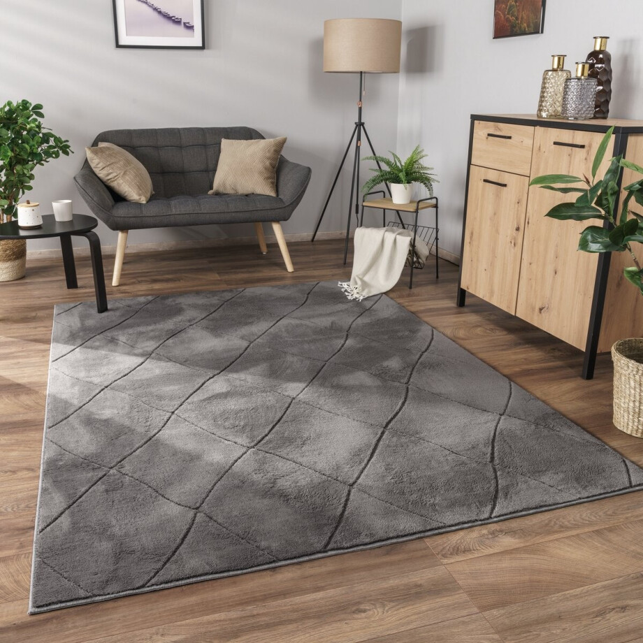 Paco Home Vloerkleed Woonkamer Laagpolig Boho Patroon Scandinavisch 3D Modern 60x100 cm afbeelding 1