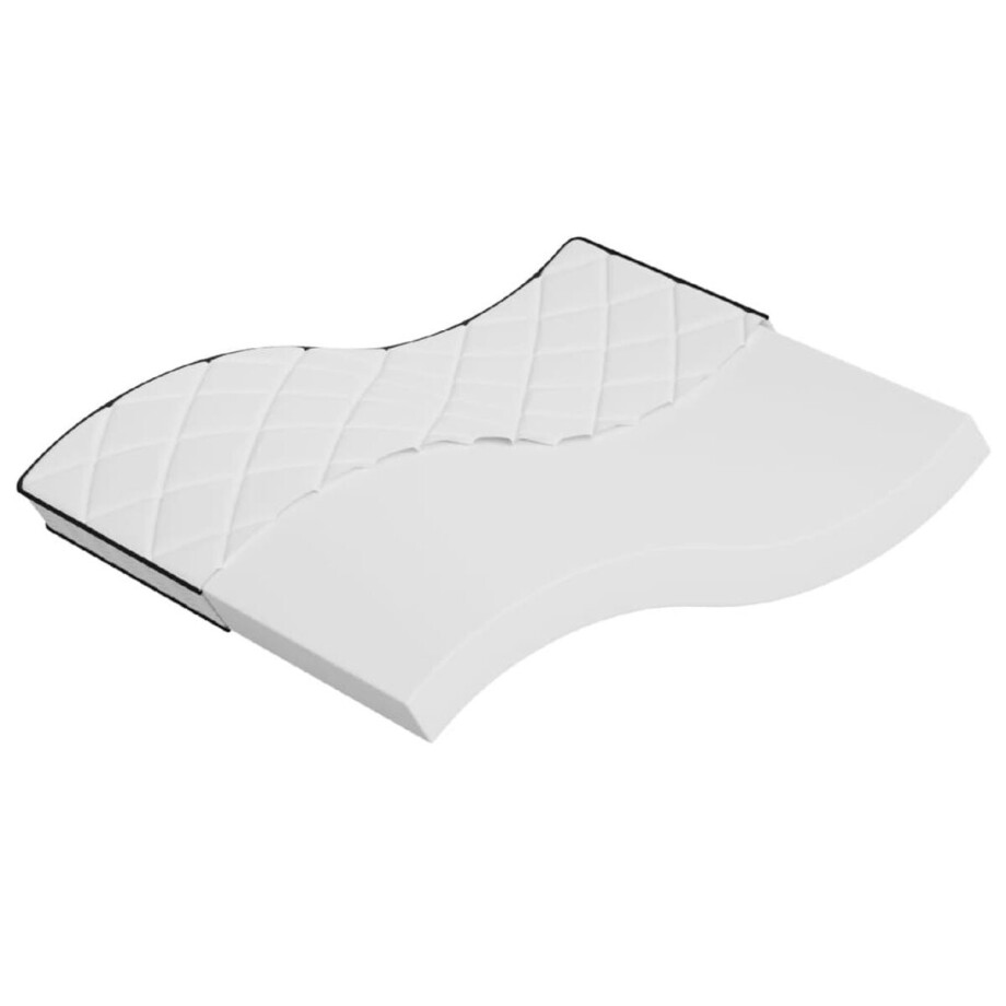 vidaXL Schuimmatras - Middelzacht - 160x200 cm Schuimmatras - Schuimmatrassen - Tweepersoonsmatras - Foam Matras afbeelding 1