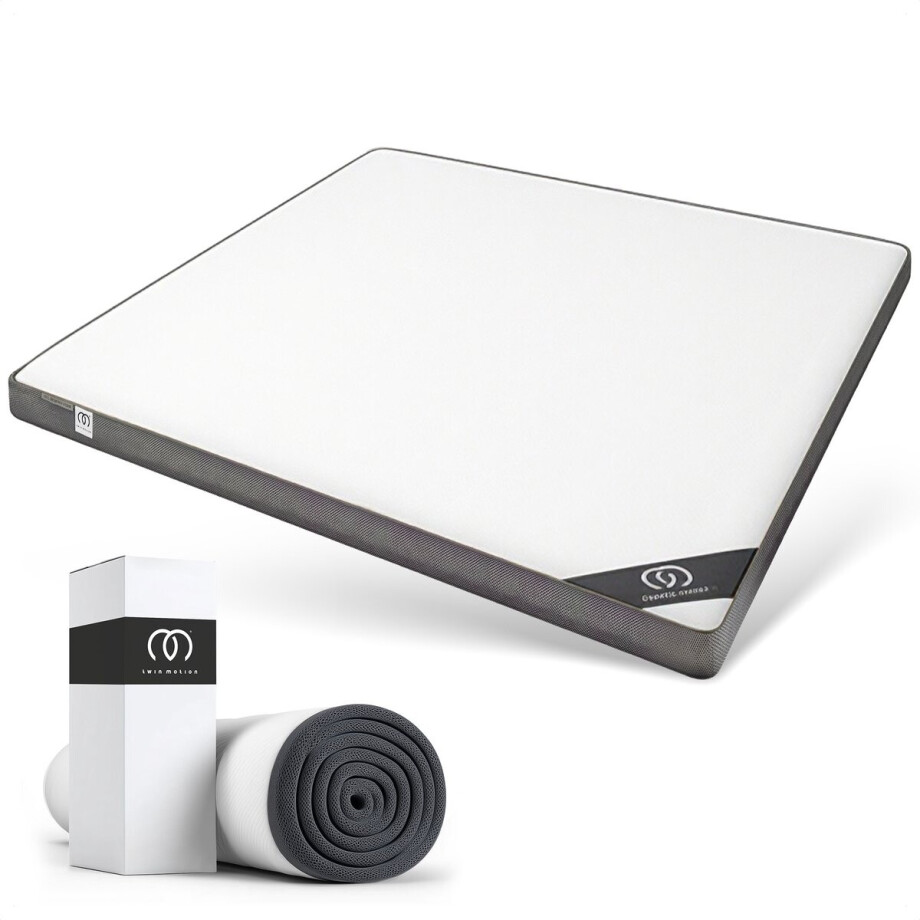Sleeptime Twin Motion Topper 90x200 cm - Topdekmatras - Matrastopper - Hyrbrid Gel Traagschuim - Medium Hardheid - 8 cm Dik Sleeptime Twin Motion Topper 90x200 cm - Topdekmatras - Matrastopper - Hyrbrid Gel Traagschuim - Medium Hardheid - 8 cm Dik afbeelding 1