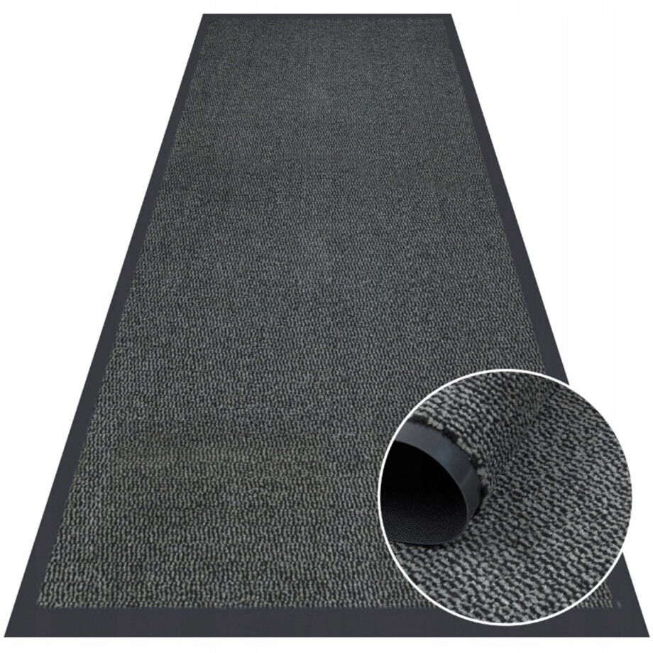 Grijze Deurmat 80x200 cm - Vuil en Vocht Absorberend afbeelding 1