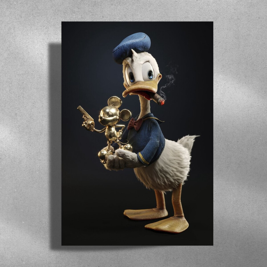 Metalen Poster 40x60cm - Donald Duck - Smoking Award Metalen Poster 40x60cm - Donald Duck - Smoking Award afbeelding 1
