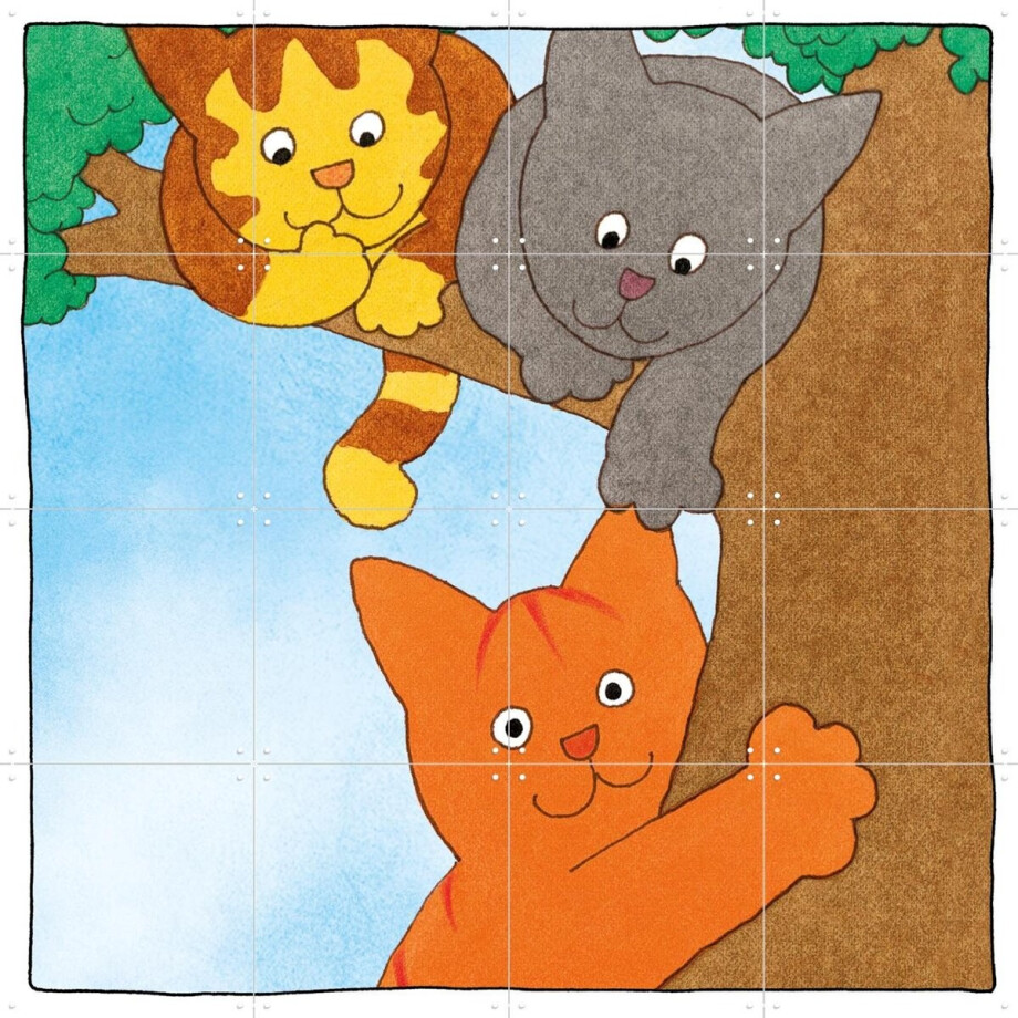 IXXI Dikkie Dik climbs the tree, Dikkie Dik - 80 x 80 cm - Gratis ophangtool - Grote wanddecoratie en posters - Cartoonesk, Kleurrijk, Speels IXXI Dikkie Dik climbs the tree, Dikkie Dik - 80 x 80 cm - Gratis ophangtool - Grote wanddecoratie en posters - Cartoonesk, Kleurrijk, Speels afbeelding 1