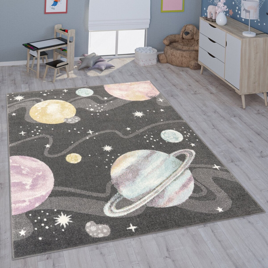 Paco Home Vloerkleed voor de kinderkamer Vloerkleed Kinderkamer Meisjes Jongens Verschillende Motieven En Formaten 160x220 cm afbeelding 1