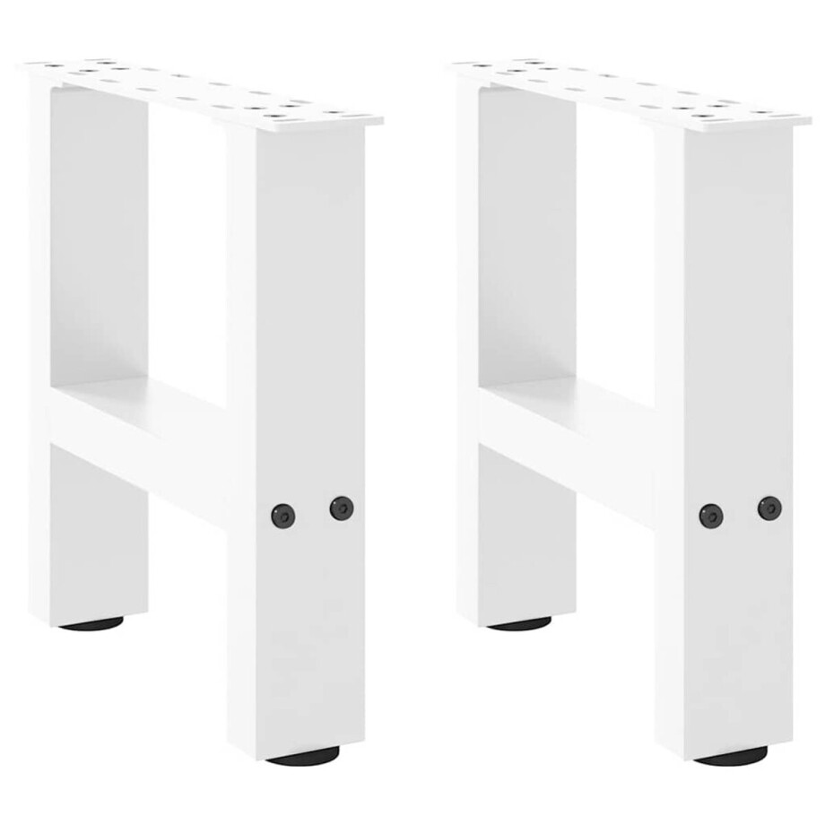 vidaXL - Salontafelpoten - 2 - st - 40x(30-31) - cm - staal - wit vidaXL - Salontafelpoten - 2 - st - 40x(30-31) - cm - staal - wit afbeelding 1