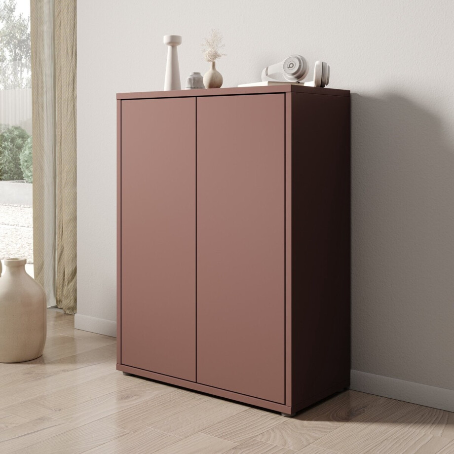 Meubella - Amber - Schoenenkast - Terracotta - 75x35x99 cm Meubella - Amber - Schoenenkast - Terracotta - 75x35x99 cm afbeelding 1