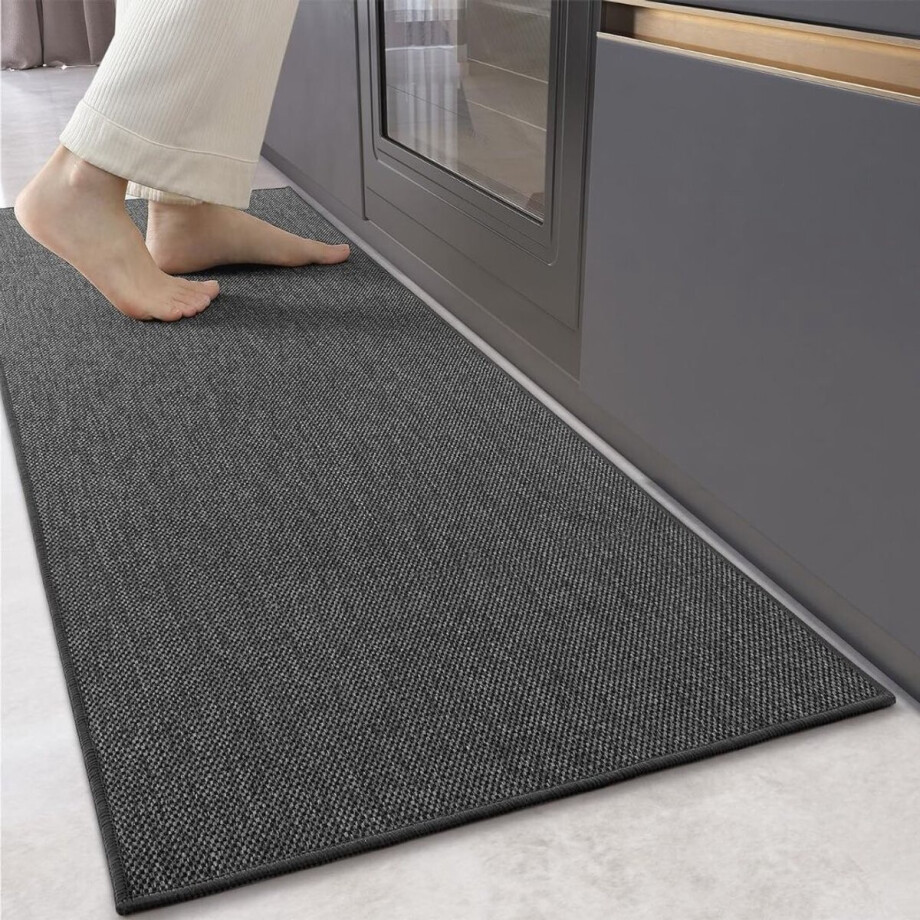 ApexArte® Keukenloper - Keukenmat - Vloerkleed - Anti Slip - Grijs ApexArte® Keukenloper - Keukenmat - Vloerkleed - Anti Slip - Grijs afbeelding 1