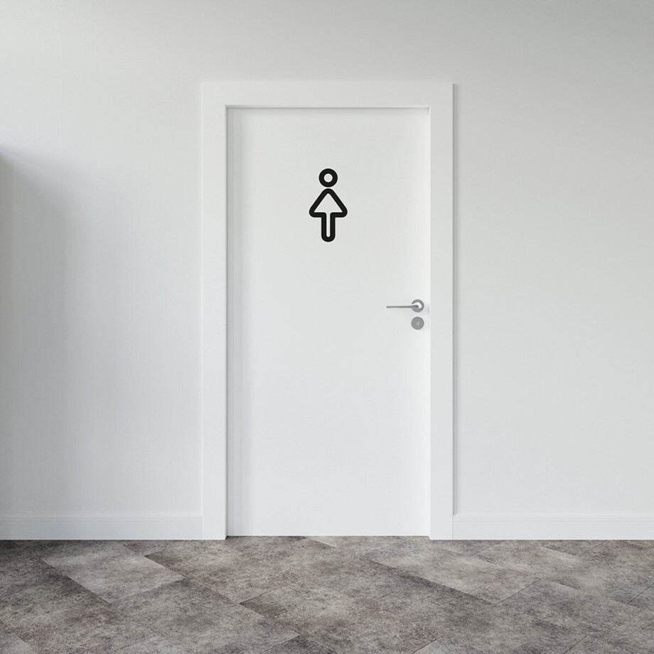 Toiletsticker Dames | Ontwerp 2 - Formaat 10 x 10 cm - WC sticker - WC bordje | Incl. 2 jaar garantie Toiletsticker Dames | Ontwerp 2 - Formaat 10 x 10 cm - WC sticker - WC bordje | Incl. 2 jaar garantie afbeelding 1