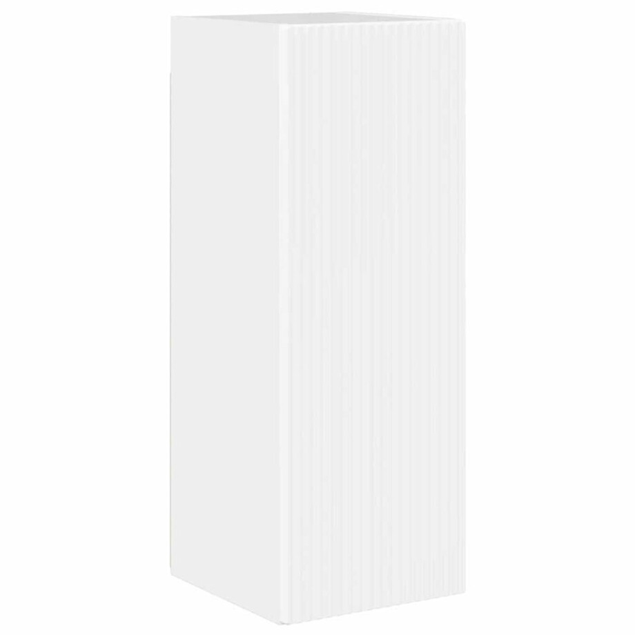 vidaXL - TV - Wandkast - 30 - x - 31 - x - 80 - cm - Glanzend - Wit - Bewerkt - hout vidaXL - TV - Wandkast - 30 - x - 31 - x - 80 - cm - Glanzend - Wit - Bewerkt - hout afbeelding 1