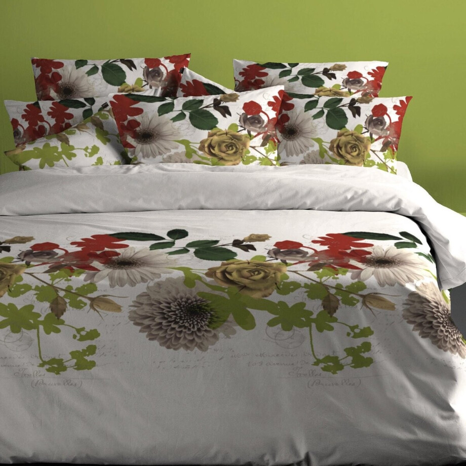 Dekbedovertrek Damai Granada - Olive - 1-persoons (140x200/220 cm + 1 sloop) afbeelding 1