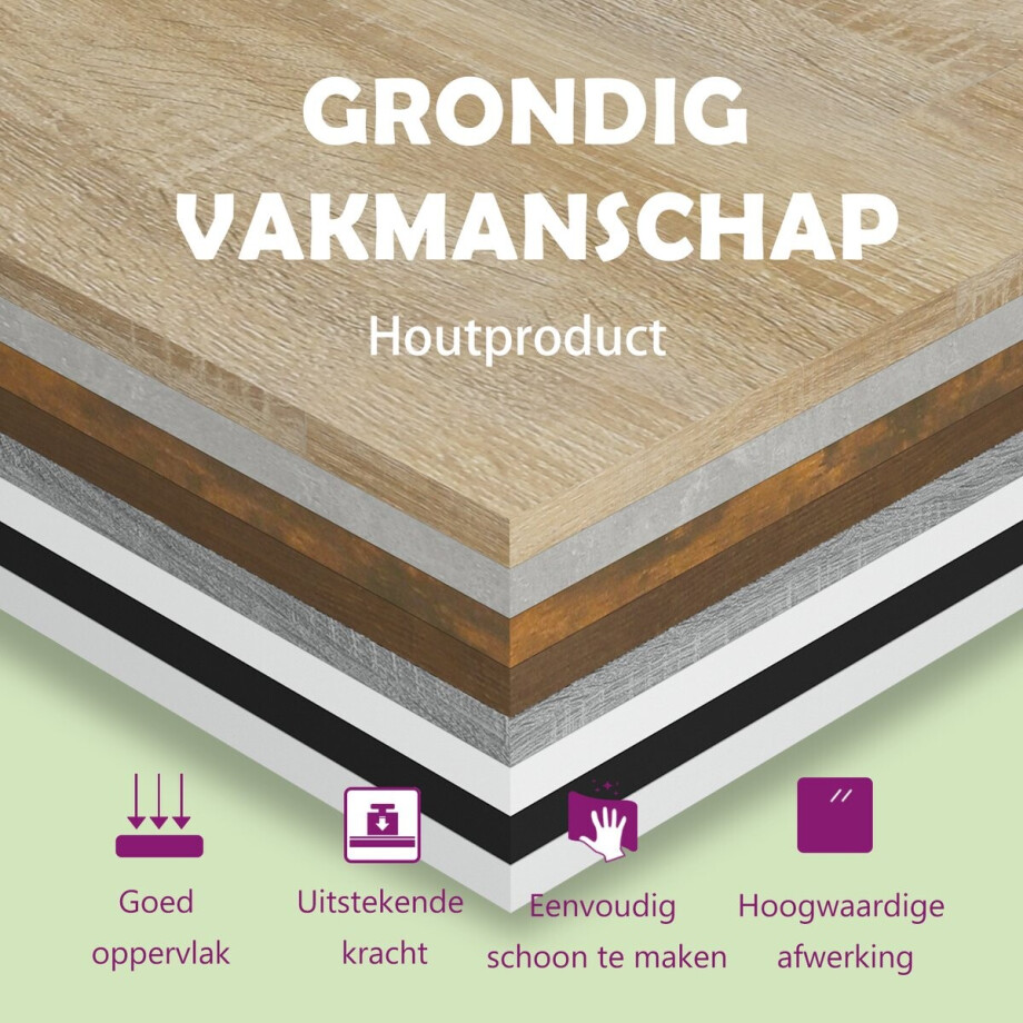 vidaXL Hangkast - Hangkasten - Hangende Kast - Hangende Kasten - Hangkast Lyon 60x31x60 cm bewerkt hout wit afbeelding 1